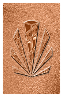 DF35T 602 CP SH CP Copper Sunburst Shimmer Copper Background